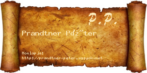 Prandtner Péter névjegykártya